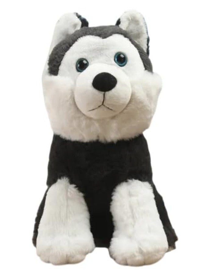 STRIDERS Dog Plush Soft Toy for Kids - Grey & White | Cute Stuffed Animal Puppy | Huggable Cuddly Pet for Girls & Boys | Soft Plush Toy for Playtime - Image 1